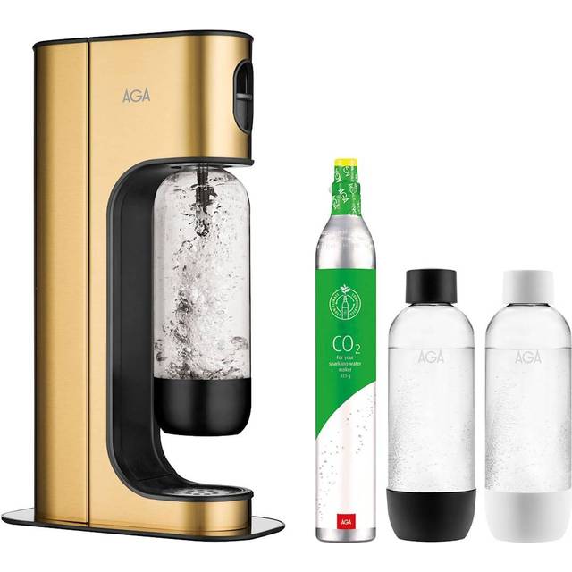 AGA - EXCLUSIVE BRASS BLACK 2 PET + CO2 - snabb hemleverans