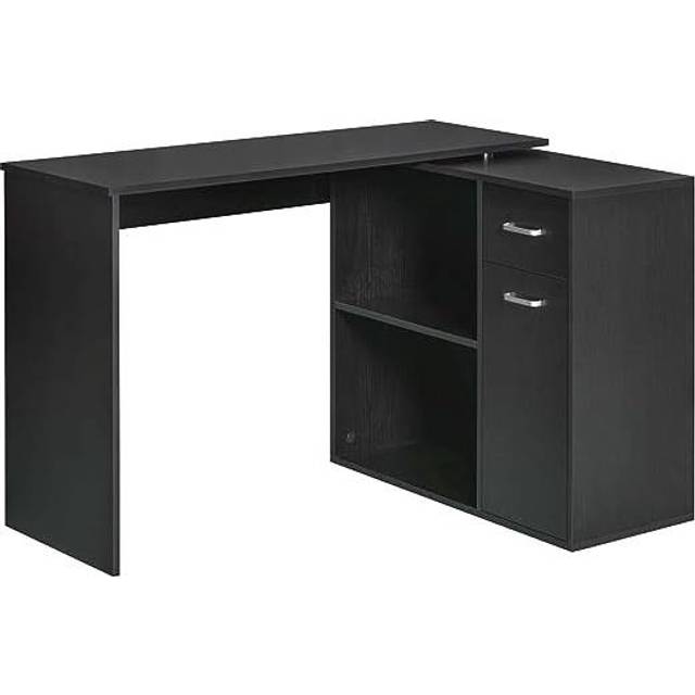 HomCom L-Shaped Computer Desk: White