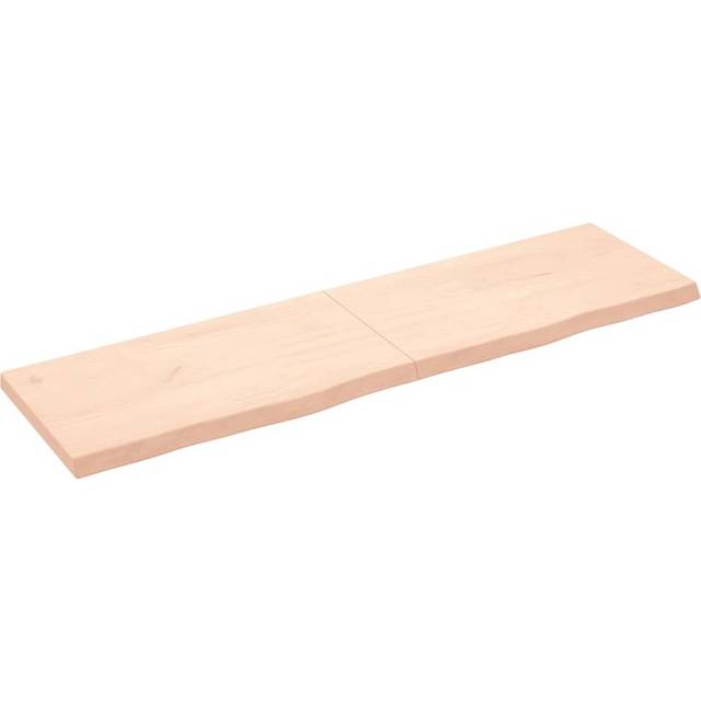 vidaXL Wall Shelf 180x50x(2-6) cm Untreated Solid Wood Oak - Brown