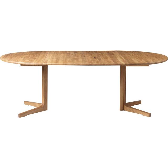 FDB Møbler - C69E Dining Table 220x120cm - natur/geölt/LxBxH 220x120x74cm/mit zwei Zusatzplatten - nature (74.0 x 22.0 x 12.0cm)