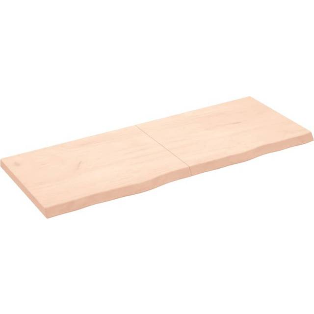 vidaXL Wall Shelf 160x60x(2-6) cm Untreated Solid Wood Oak - Brown