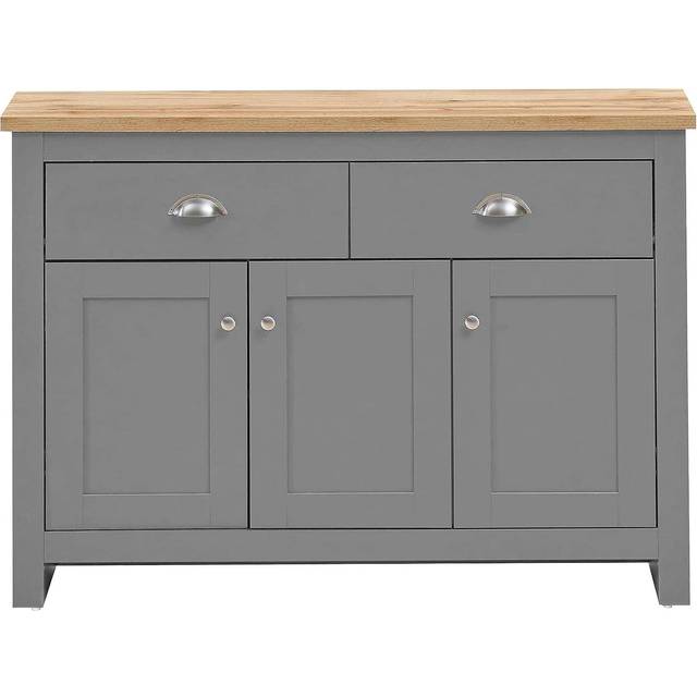Lisbon 3 Doors 2 Drawer Sideboard - Light Grey, Grey