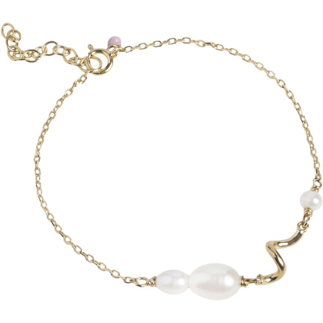 Pearlie Twist Bracelet - Förgyllt-Silver Sterling 925 (15-18 cm)