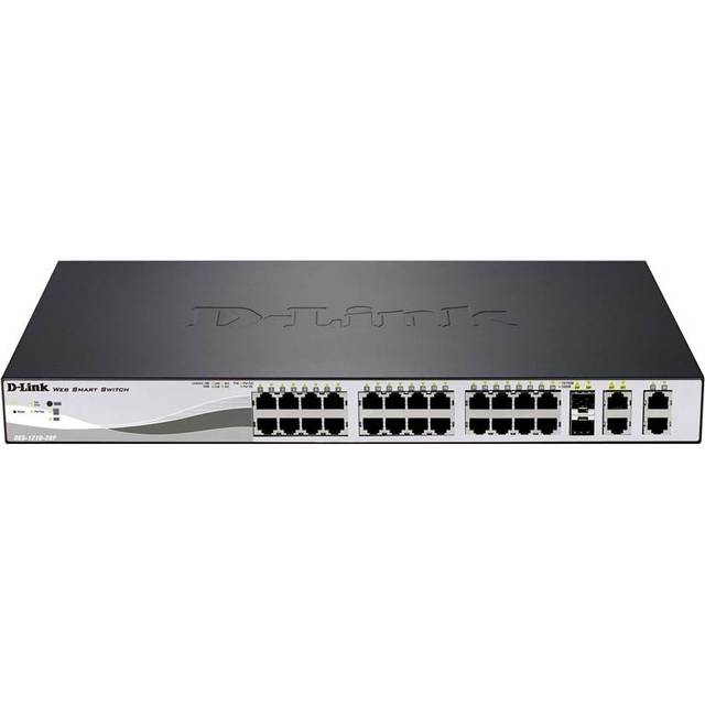 D-Link 24-Port 10/100 Smart III PoE Switch 1000BASE/SFP + 2 Gigabit
