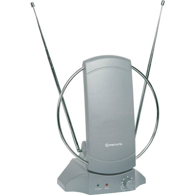 Mercury Indoor High Gain Amplifier TV Aerial, compatible with Digital TV & DAB/FM Radio Signals