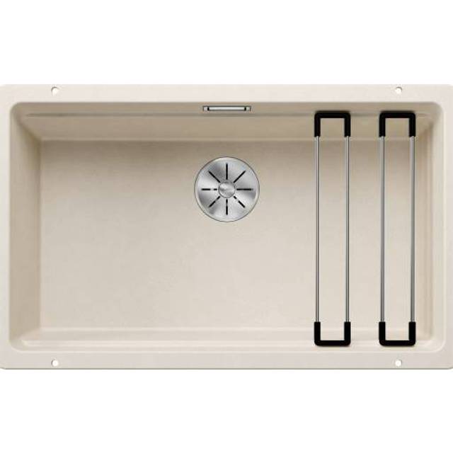 BLANCO ETAGON 700-U | Granitdiskbänk av SILGRANIT mjuk vit | Installationstyp: Underkonstruktion | för 80 cm breda underskåp | Genomtänkt systemkoncept med mångsidiga ETAGON-skenor