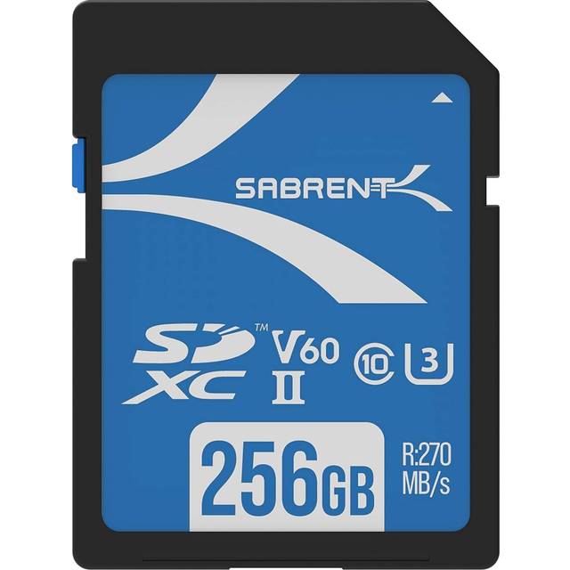 SABRENT Rocket V60 256gB SD UHS-II Memory card R270MBs W170MBs (SD-TL6