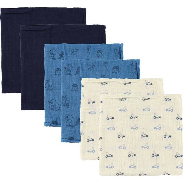 Pippi 6-pack unisex babyblöja/skötduk/muslinblöja 65 x 65
