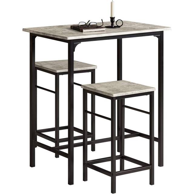SoBuyÂ® OGT10-HG, Bar Table and 2 Stools, Home Kitchen Breakfast Bar Set