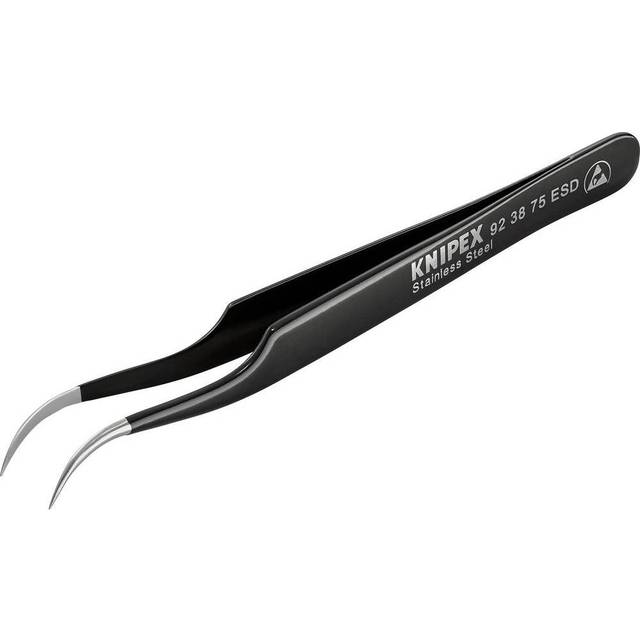 Knipex 92 38 75 ESD Præcisionspincet Seglspids, bøjet 45° 120 mm