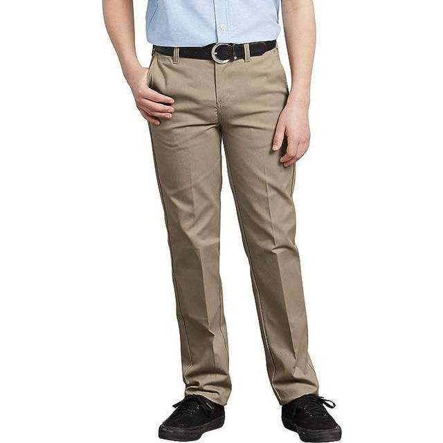 Dickies Khaki Big Boys' Flex Waist Slim Stretch Pant  Desert Sand  8