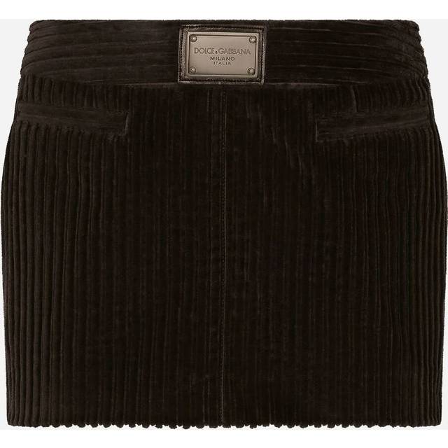 Dolce&Gabbana Logo corduroy miniskirt - purple (UK 10)