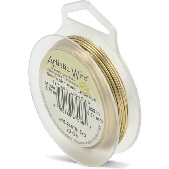 Beadalon Artistic, 20 Gauge, Tarnish Resistant Brass, 15 yd (13.7 m) Craft Wire, NT Silver
