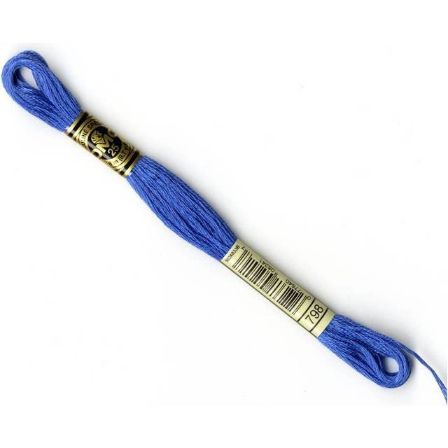 DMC Stranded Cotton Thread 798 Blue 8 Metres