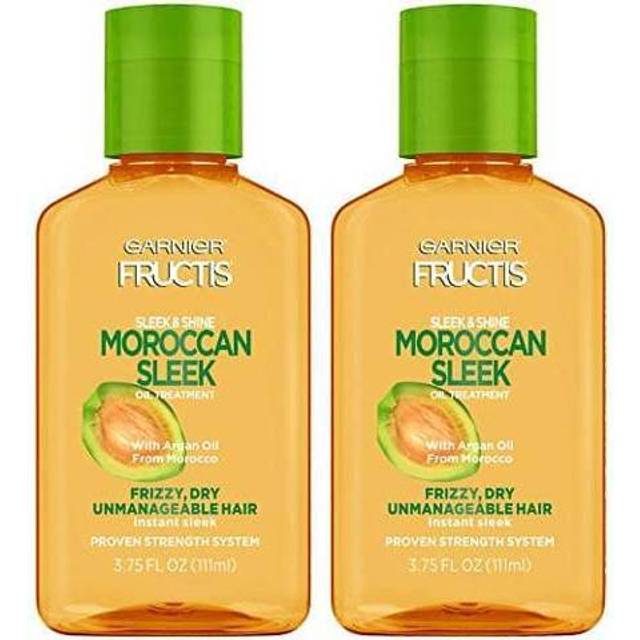 Garnier Fructis Sleek & Shine Moroccan Sleek Smoothing Oil for Frizzy  Dry Hair  Argan Oil  3.75 Fl Oz  2 Count (Packaging May Vary)