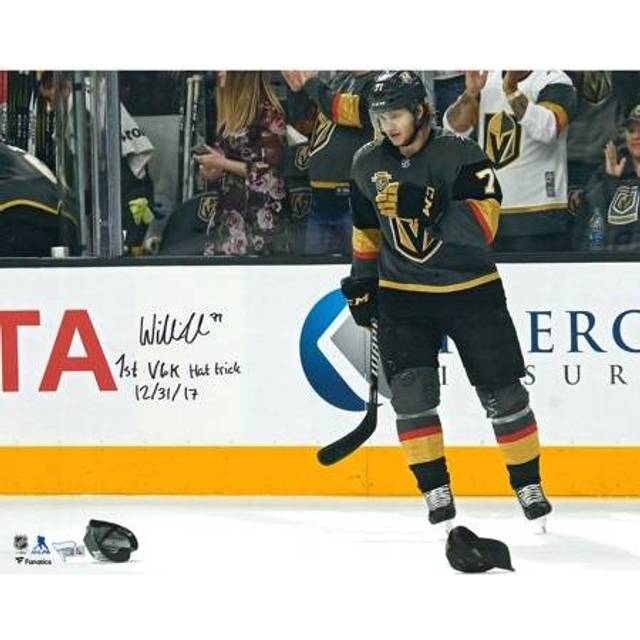 William Karlsson Vegas Golden Knights Autographed 16" x 20" Goal Celebration Photograph with "1st VGK Hat Trick 12/31/17" Inscription