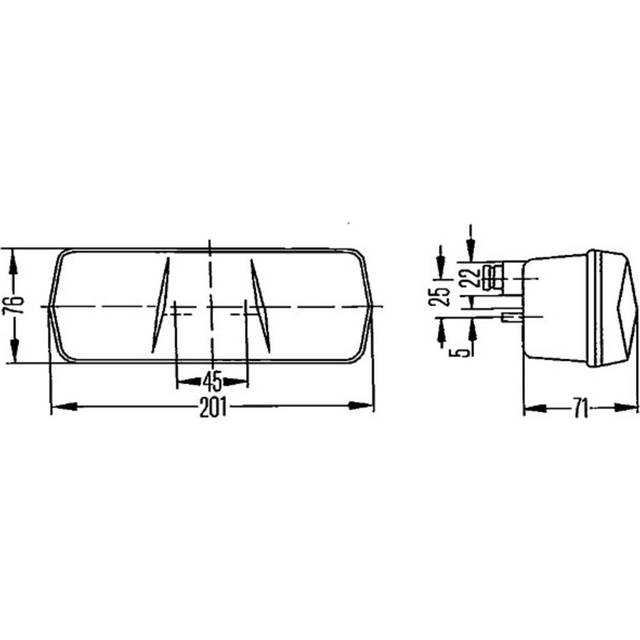HELLA 2SE 001 680-291 Baklykta - Halogen - för t.ex. Mercedes-Benz T1 Platform/Chassis (602) - ECE/CCC - Vänster