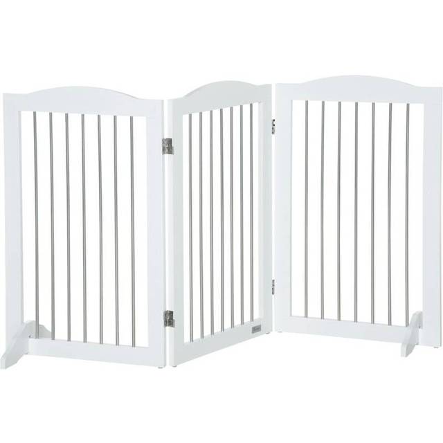 PawHut Foldable Dog Gate - Freestanding Pet Gate with Two Support Feet | TJ Hughes