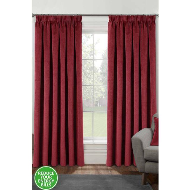 Oxford Velvet Curtain Navy - Enhanced Living - Size: 117 x 183cm