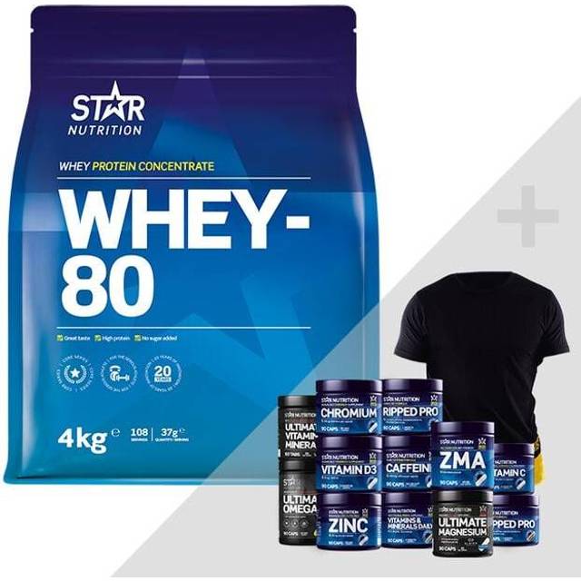 Whey-80 Vassleprotein 4 kg + Bonus Produkt