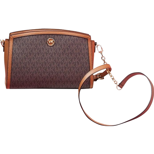 MK Chantal Large Signature Logo Messenger Bag - Brown - Michael Kors - ONE SIZE