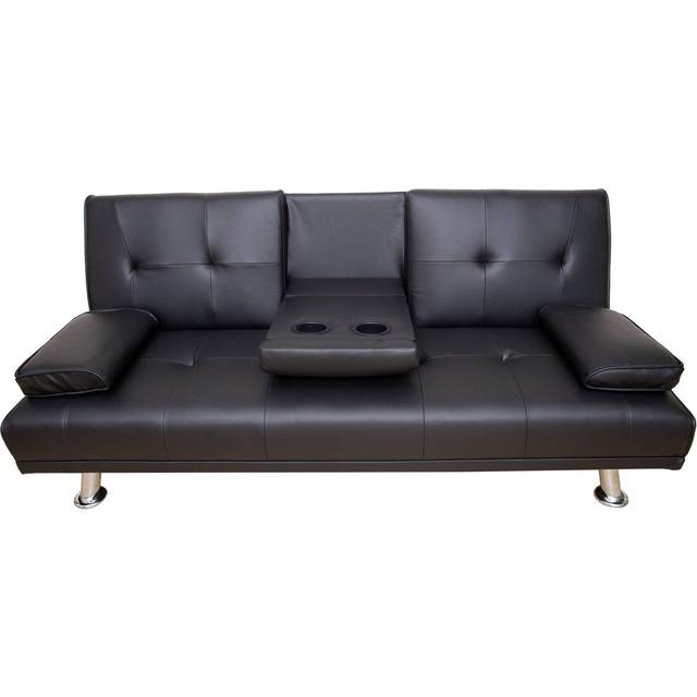 WestWood Faux Leather Manhattan Sofa Bed - Grey