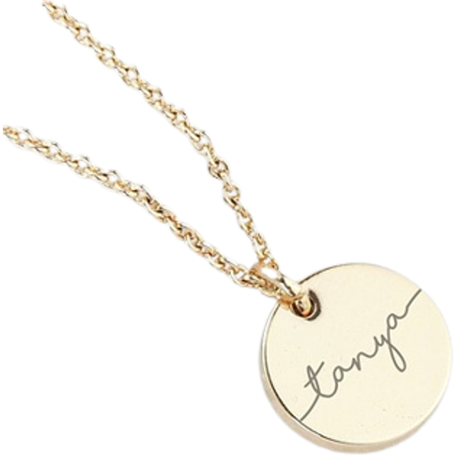 Personalised Disc Necklace Rose Gold