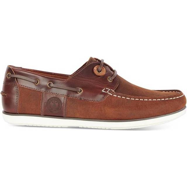 Barbour Men's Wake Leather Boat Shoes - UK 7 - Brown