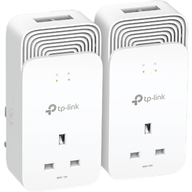 TP-LINK PG2400P V1 Powerline Adapter Kit – Twin Pack, White