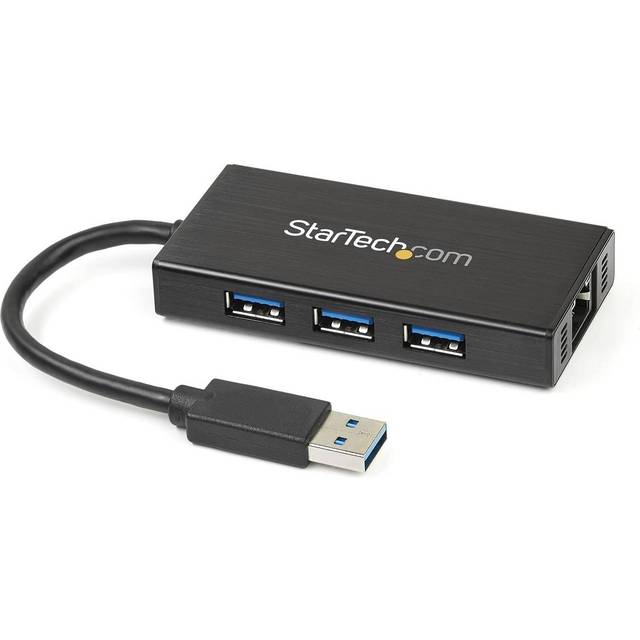 StarTech.com 3 Port Portable USB 3.0 Hub with Gigabit Ethernet Adaptor