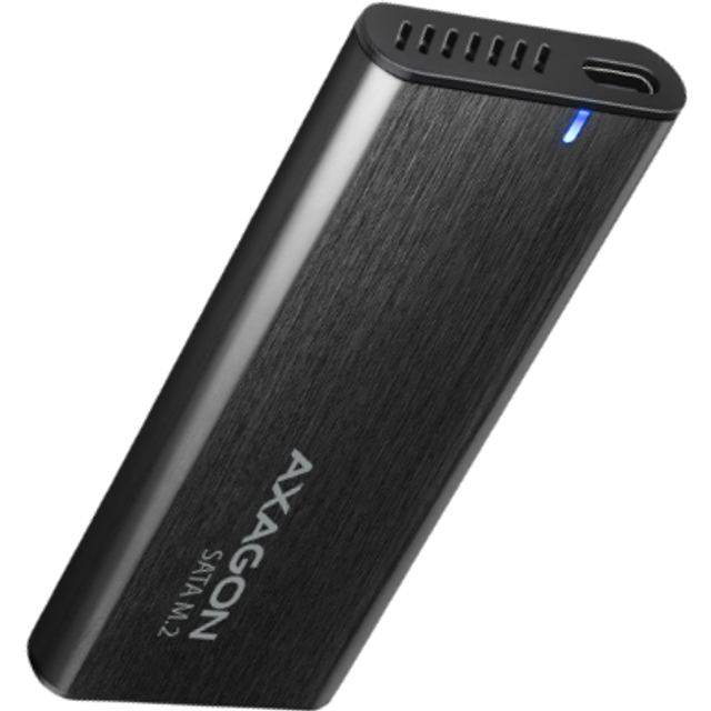 AXAGON EEM2-SBC RAW BOX M.2 SSD enclosure USB C&#xAE; (USB 3.2 2nd gen) 10 GBit/s M.2 SATA 2242, 2260, 2280 EEM2-SBC