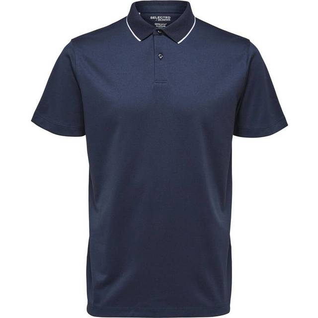Selected HOMME - Pikétröja slhLeroy Coolmax SS Polo B Noos - Blå