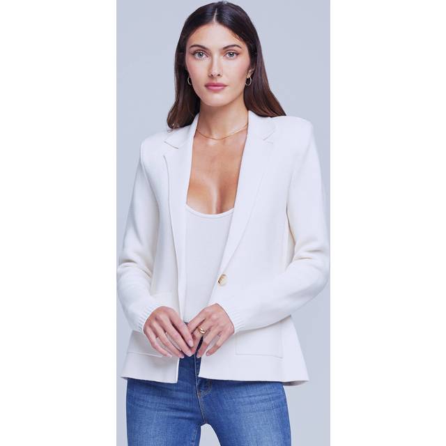 Lacey Knit Blazer - IVORY - Medium