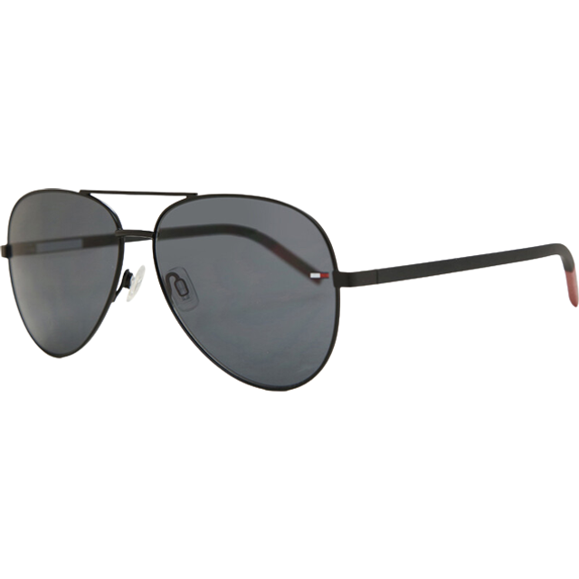 Tommy Hilfiger TJ 0008/S Unisex Solglasögon för Vuxna, Svart (Matt Svart), 60.