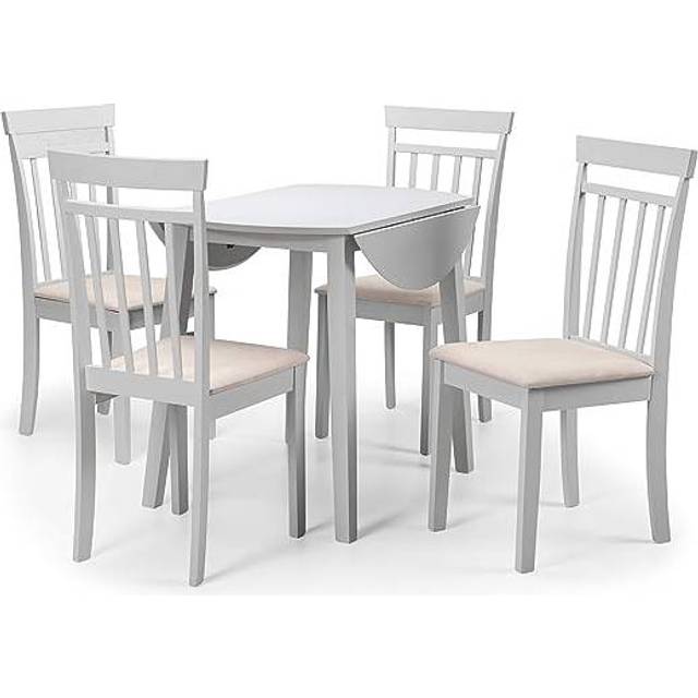 Coast Dropleaf Table - Grey - One Size - Julian Bowen
