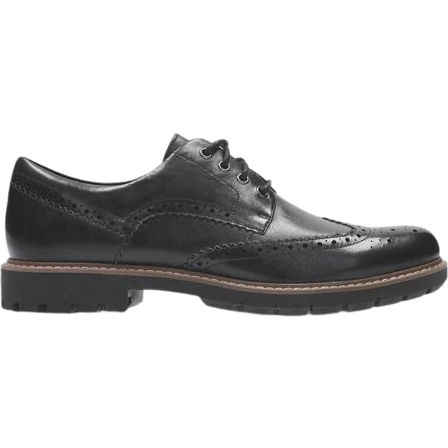 Clarks Batcombe Wing herr Derbys, Svart läder, 47 EU