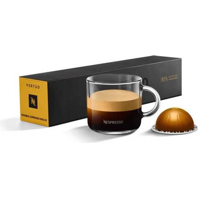(DOUBLE ESPRESSO DOLCE - Cereal & Maltey) Nespresso VERTUO Coffee Machine Capsules Pods Sleeve Full Flavour Multi Discount