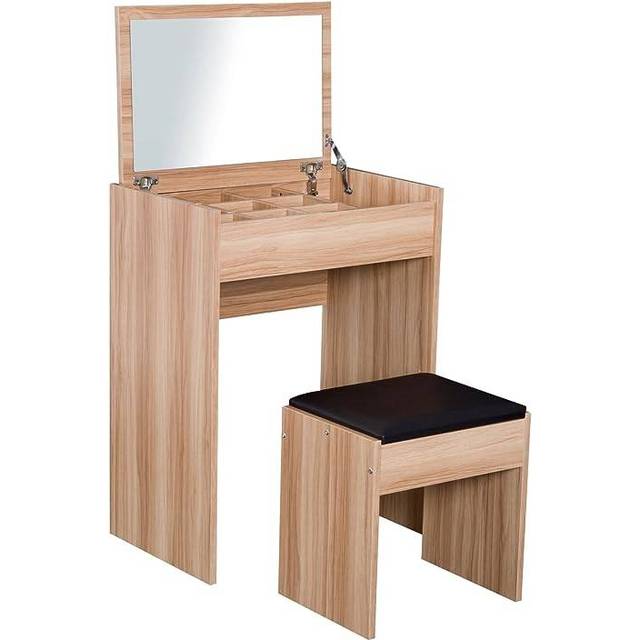 Dressing Table Set with Mirror & Stool-Wood - Home Living | TJ Hughes