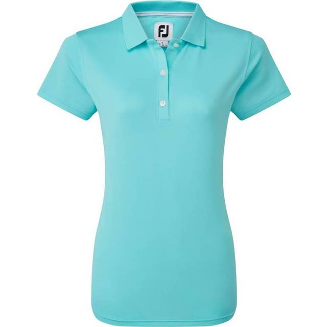 FootJoy Ladies Stretch Golf Pique Shirt - Aqua - 88496 - XSmall