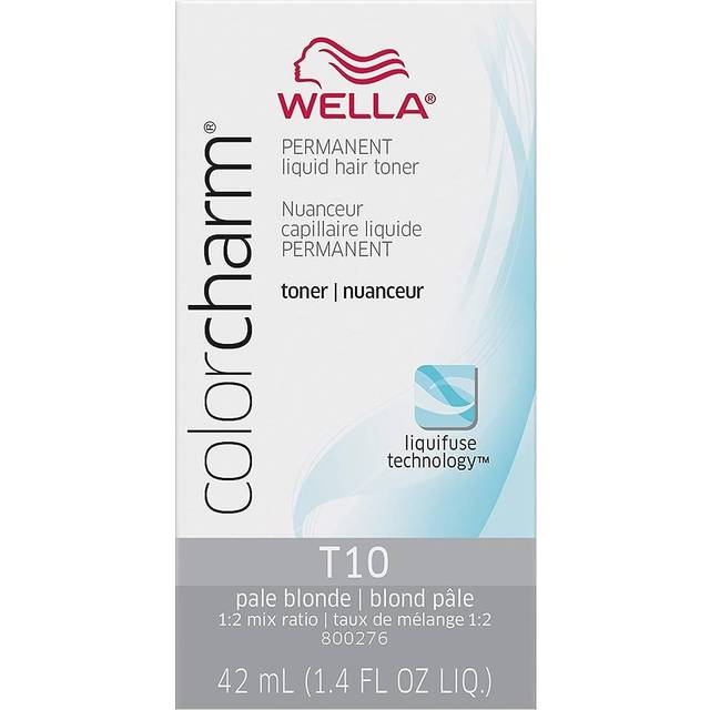 Color Charm Permanent Liquid Toner - T10 Pale Blonde by Wella for Unisex - 1.4 oz Toner