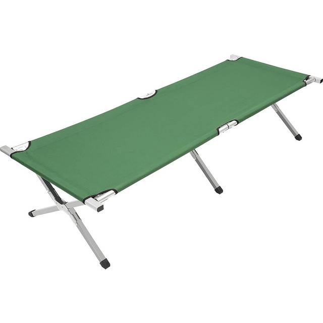 Milestone Camping Folding Camp Bed With Carry Bag - Green, Green