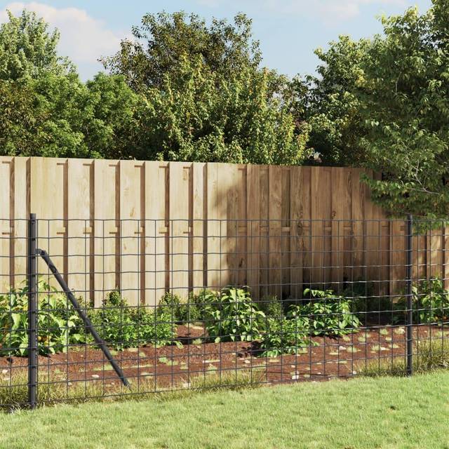vidaXL Wire Mesh Fence Anthracite 1x10 m Galvanised Steel