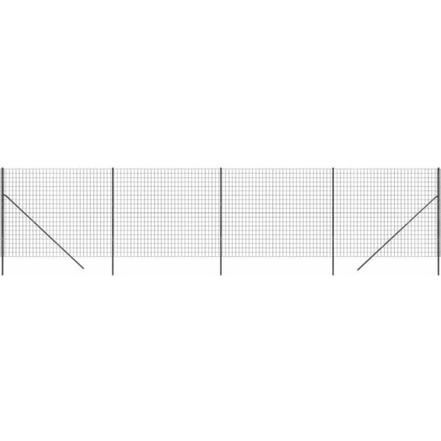 vidaXL Wire Mesh Fence Anthracite 1.6x10 m Galvanised Steel