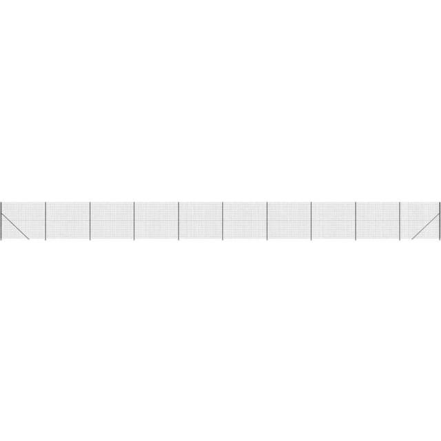 vidaXL Wire Mesh Fence with Flange Anthracite 1.8x25 m
