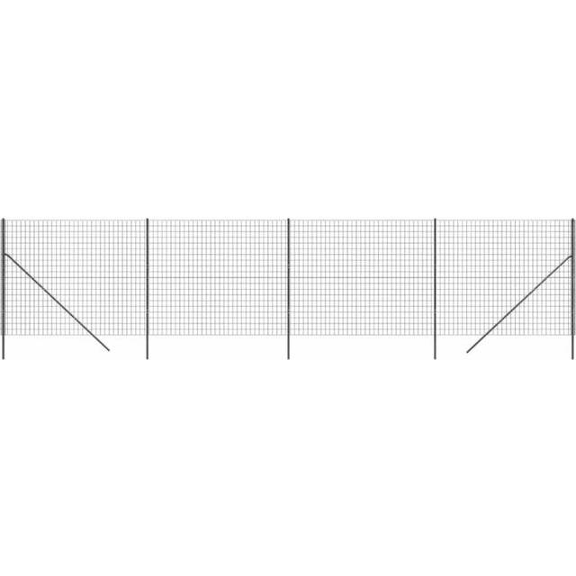 vidaXL Wire Mesh Fence Anthracite 1.4x10 m Galvanised Steel