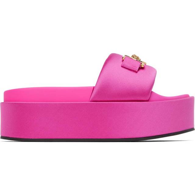 Versace Medusa Biggie satin platform sandals