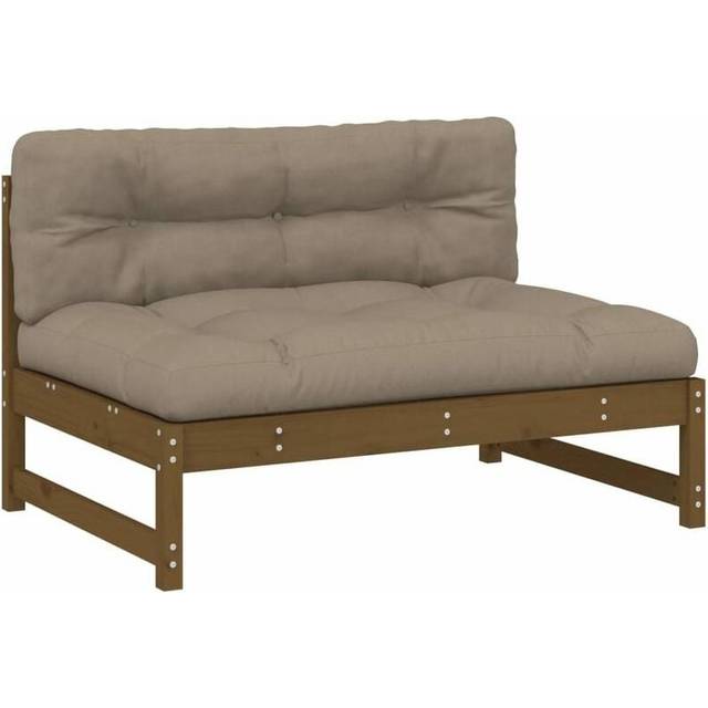 Middle Sofa Honey Brown 120x80 cm Solid Wood Pine Vidaxl