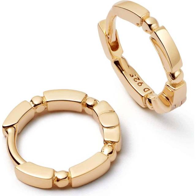 Stacked Huggie Hoops 18ct Gold Plate Earrings EB8008_GP