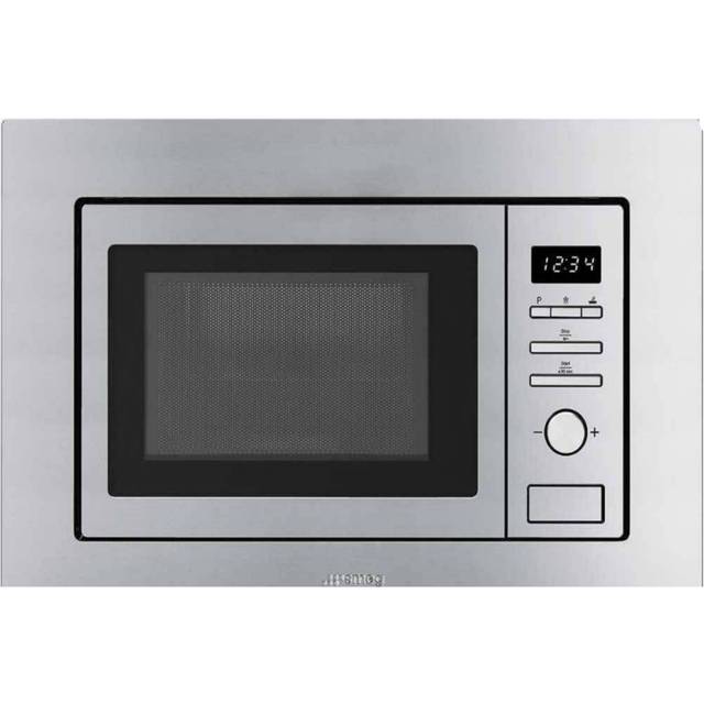 SMEG FMI020X grill mikrovågsugn - 17L - 800W - Vridknappar - Rostfritt stål
