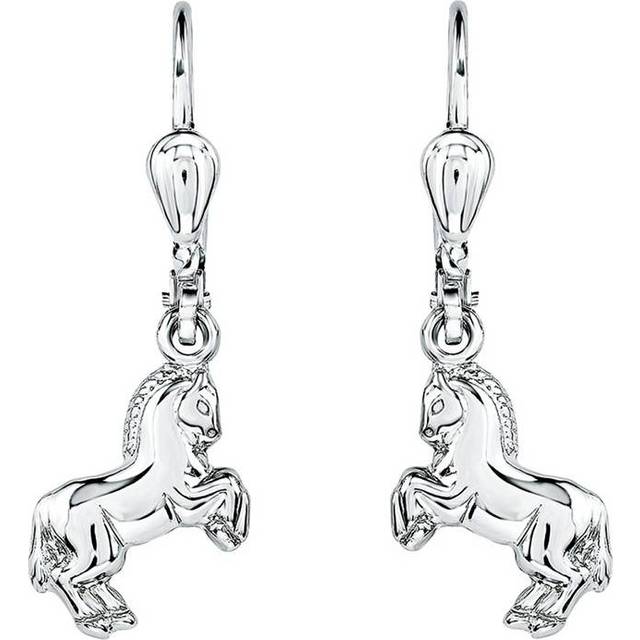 Amor Örhängen 925 Sterling Silver Flickor Barn Örhängen, 2,6 cm, Silver, Häst, Levereras i presentförpackning, 2021278